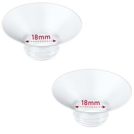 IVARONAL Flange Insert 2PCS 18mm Compatible with Momcozy M9/M6/M5/S12 Pro/V1 Pro/V2 pro, Spectra/Medela/Elvie/NCVI/TSRETE/eufy/Lansinoh/Paruu/MomMed Breast Pump 24mm Shields/Flanges (2pcs-18mm)