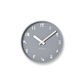 Remnos SYO21-04 GY Lemnos Lemnos Lemnos Wall Clock, Analog Quartz Watch, Gray, Diameter 7.9 inches (20 cm), Thickness 1.6 inches (4 cm)