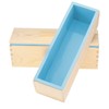 ZOENHOU 4 PCS 42oz Blue Soap Molds with 4 Wooden