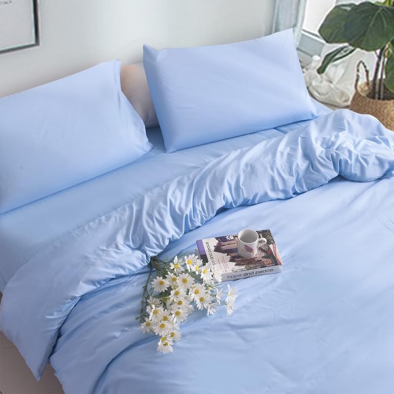 WEAVERS: 3-Piece Luxurious Microfiber Duvet Set - Super Soft Cotton-like