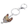 DALANE Enamel Alloy Rhinestone Hen Keychains Chicken Keyrings Farm Animals