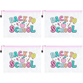 SOIDRAM 4PCS Clear Toiletry and Makeup Bags Waterproof PVC Travel Cosmetic Organizer Pouches Transparent Zipper Bags for Women