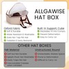 Wonderjune 2 Pcs Cowboy Hat Box for Storage Collapsible Sturdy