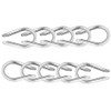 IMAGINE Pack of 10 (Size Selectable: 1/8 Inch 5/32 Inch 3/16 Inch 1/4 Inch 1/6 Inch) 304 Stainless Steel Cable Thimble Heart Thimble Cable Steel Wire Rope Rigging Material (M6:1/4")