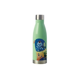 Maxwell & Williams Pete Cromer Insulated Water Bottle, Lorikeet Design, 500ml, Green