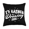 Drawing Apparel for Artists Sketching Pencil for Women Throw Pillow