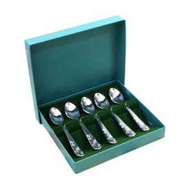 Castle Enterprise MINTON VICTORIA STRAWBERRY Tea Spoon, Set of 5, Made in Japan, Gift Packaging
