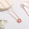 FUNIO 18K Gold Plated Clover Necklace for Women, Four Leaf
