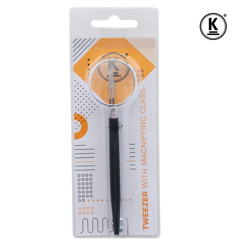 K-Pro Tweezer with Magnifying Glass Stainless-Steel