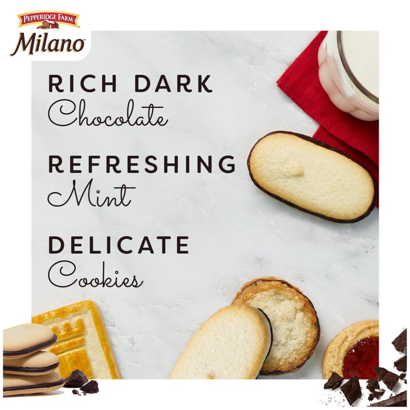 Pepperidge Farm Milano Cookies, Mint, 10 Packs, 2 Cookies per