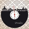 bigcopy e.K. Dresden Skyline Wall Clock with Dial, High-Quality Acrylic