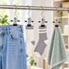 20-Pack Stainless Steel Windproof Hanger Hooks with Adjustable Clips for