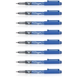 Pilot 019592 V Sign Pen (Blue - Pack of 8)