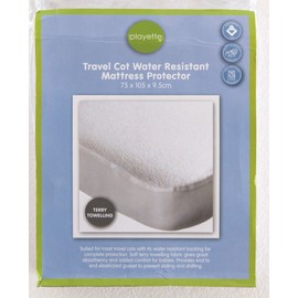 Playette Travel Embossed Mattress Protector, White