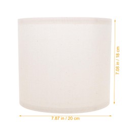 HEMOTON Lampenschirm aus Leinenstoff, Trommelstoff, großer Lampenschirm, mittelgroßer Lampenschirm, Bauernhaus-Schirm, Outdoor-Schreibtischlampe, Kronleuchter, E27, Spinne, 2 Stück