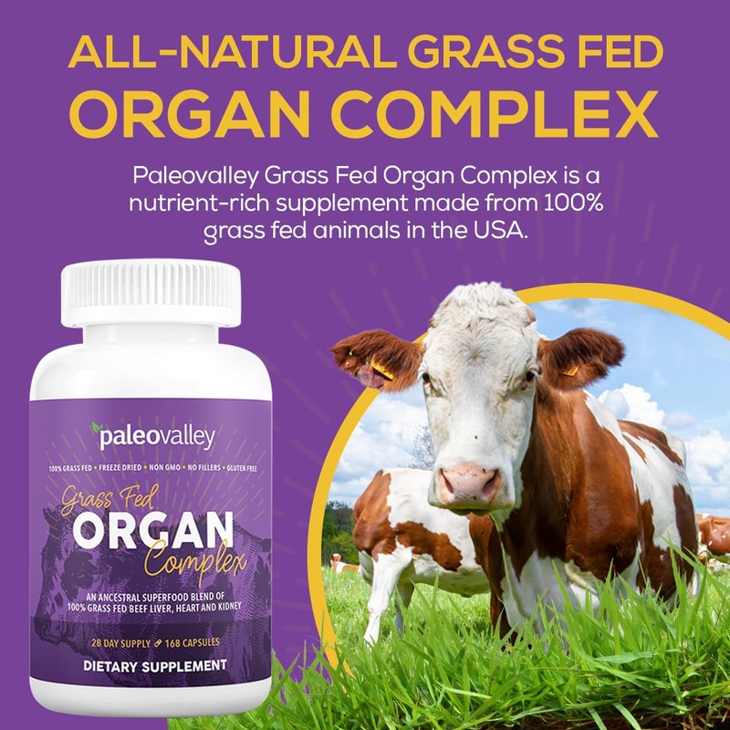 Paleovalley Grass Fed Beef Organ Complex - Freeze-Dried Beef Liver,