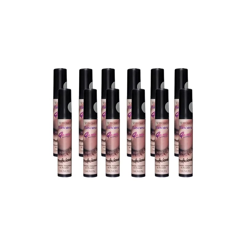 12 Piezas Rimel Mascara Pestañas Prosa 4 En 1 Color