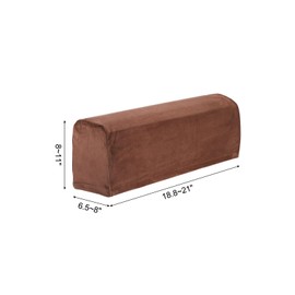 sourcing map 2 Pcs Sofa Armrest Covers Stretch Couch Armrest Cover for Chairs Sofas Couch Arm, Scratch-Resistant Sofa Arm Cover, Coffee