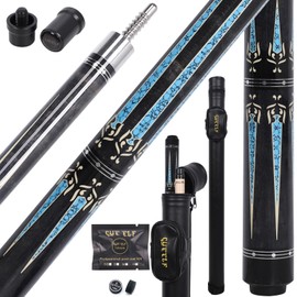 CUEELF Pool Cue Stick,Low Deflection Shaft Billiard Cue Sticks with 1X1 Hard Case,Professional Billiards Ques Sticks with 13mm Tips,19.5-20 oz Pool Stick Set