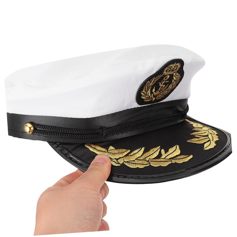 [Cabilock] 1pc General Hat Hat Adjustable Sailor Costume Cap Captain