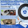 4-Pack Washer Drain Gasket Compatible with WH23X38617 Pump Filter with