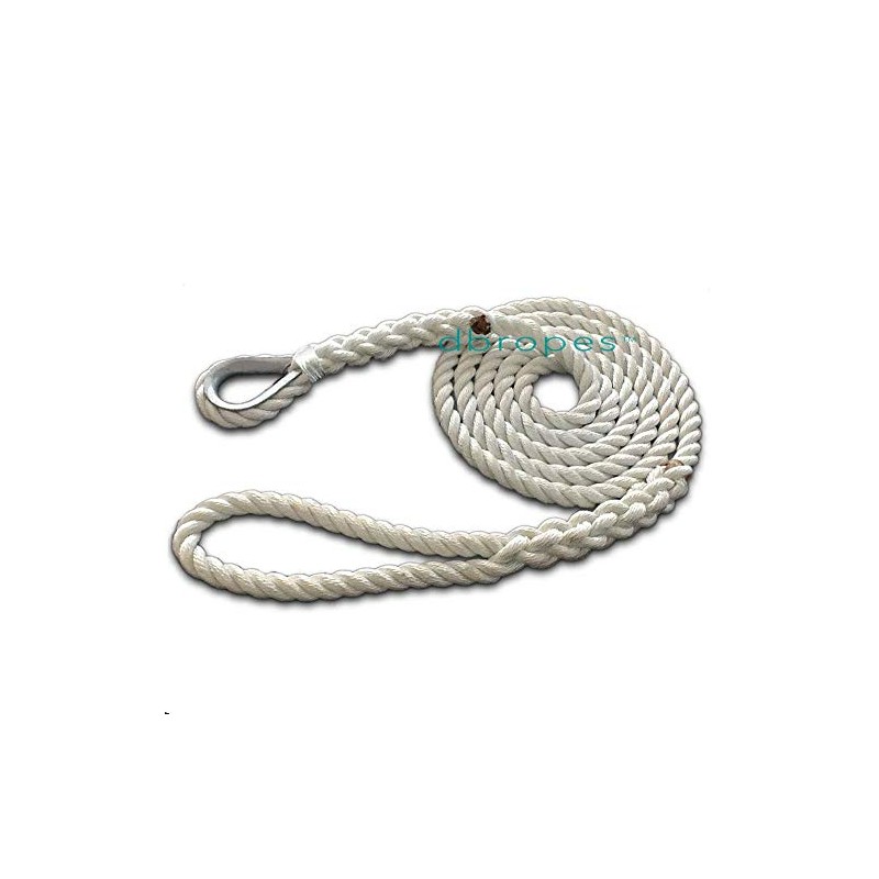 3 Strand Mooring Pendant 100% Nylon Rope 5/8 X 10