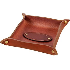 Col. Littleton Genuine Italian Bridle Leather Dresser Caddy | Made in USA