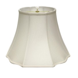 Slant Modified Fancy Octagon Softback Lampshade with Washer Fitter, White Evening Chic