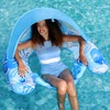 Sloosh Pool Floats with Canopy Adult,XL Inflatable Pool Lounge Chairs