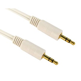 World of Data 5m 3.5mm Male Stereo JACK TO JACK Audio Cable 5m Lead WHITE colour