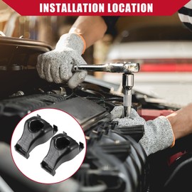 Hihaha No.52115-04060 Bumper Bracket for Toyota Tacoma 2005-2015 / Front Left Right / Heavy Duty Plastic Material / 2 Pieces Black