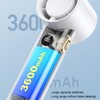 Handheld Fan LED Display Power Adjustable Portable Fan Night Light