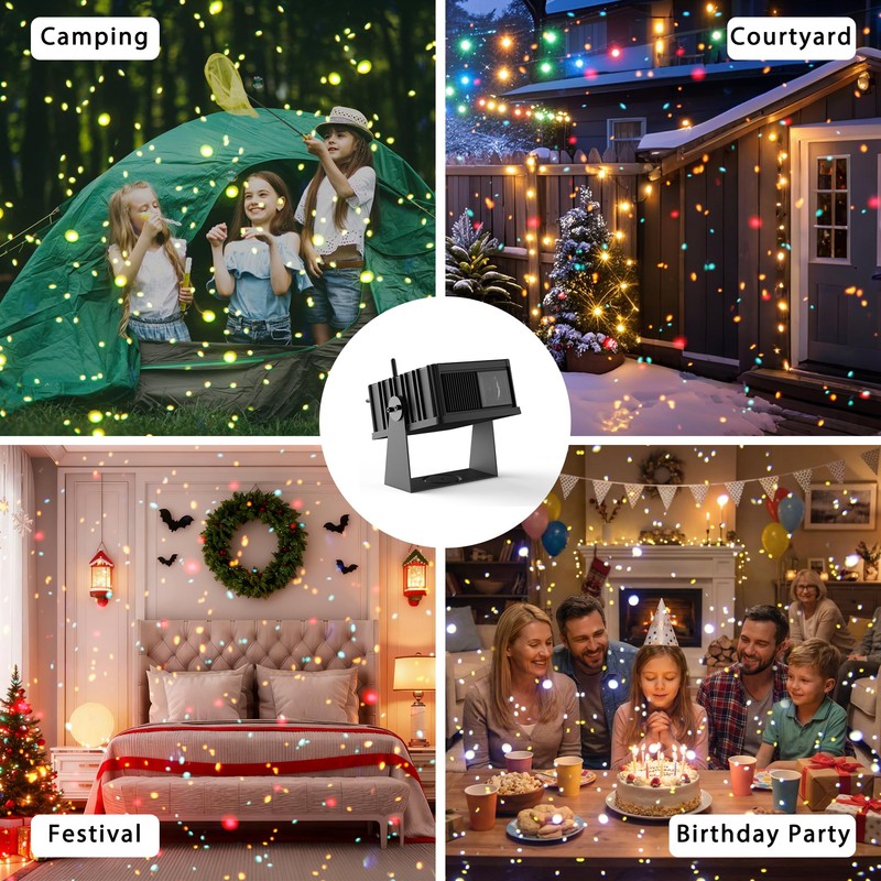 Smart Outdoor Laser Lights Projector, 7 Color Motion Star Firefly