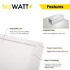 NUWATT 2x2 ft LED Panel Troffer Edge Lit Thin Flat