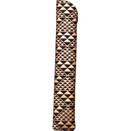 Matsumi Kogei Folding Fan Holder, 9.3 inches (23.5 cm), Gold Brocade Scale Pattern, Black