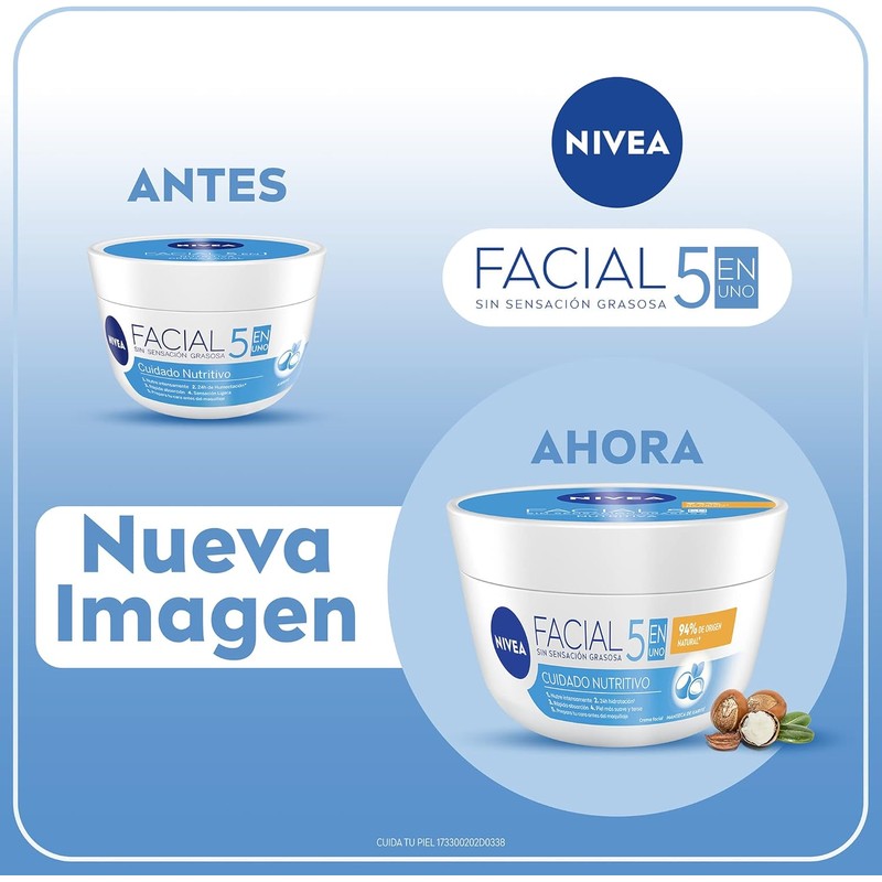 Crema Facial Hidratante NIVEA 5en1 Sensación Ligera 200 ml