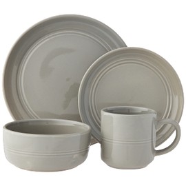DINNERSET 16PCS GREY STONEWARE RIDGE