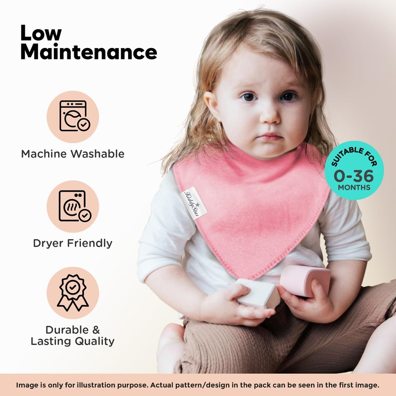 KiddyStar Organic Cotton Baby Bibs for Boys & Girls –