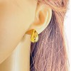 Sparkle 14k-Gold Plated Sparkle Teardrop Dome Stud Earrings