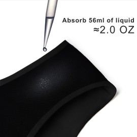 IRISMORII Seamless Incontinence Leak Proof Underwear for Women Absorbent Washable Panties Postpartum Protective Brief 3 Pack (Black Beige Dark Blue 2X)