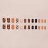 Leopard Print Press on Nails Square Short Fake Nails with