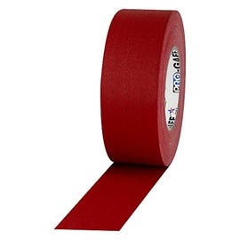 ProTapes Pro Gaff Premium Matte Cloth Gaffer's Tape With Rubber Adhesive, 11 mils Thick, 55 yds Length, 2" Width, Red (Pack of 1)