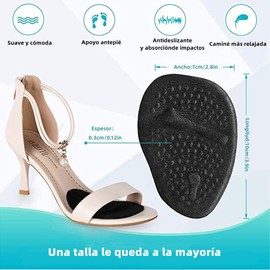 Almohadillas para Pies Antideslizantes y Amortiguadoras para Aliviar el Dolor en los Pies - Plantillas de Metatarso para Zapatos, Tacones, Tenis, Flats y Sandalias, para la Bursitis y Metatarsalgia de Antepie (10PCS)