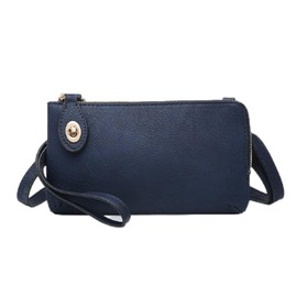 JEN & CO. Kendall - Bolso bandolera para mujer, de piel vegano, monederos pequeños para fiestas, bolsas de embrague, marino
