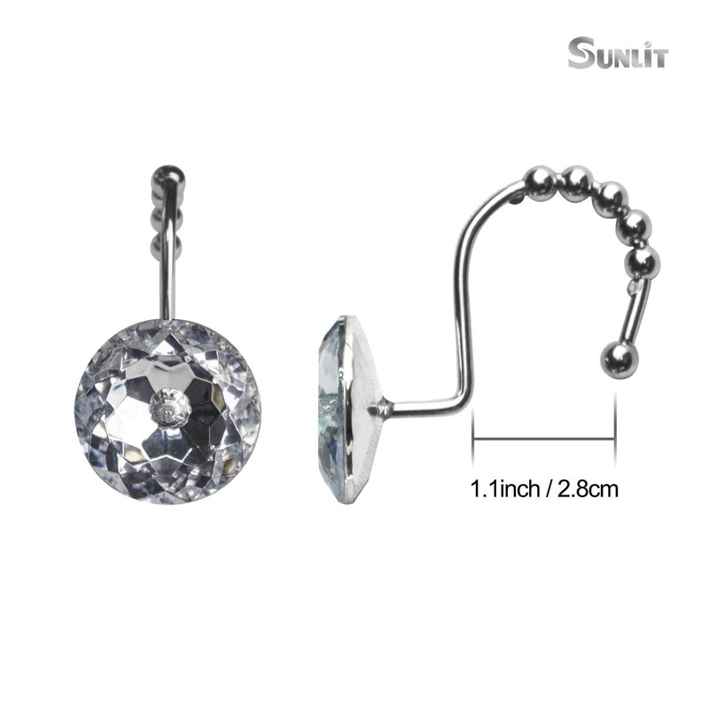 Sunlit Luxury Design Round Clear Diamond Crystal Gem Bling with