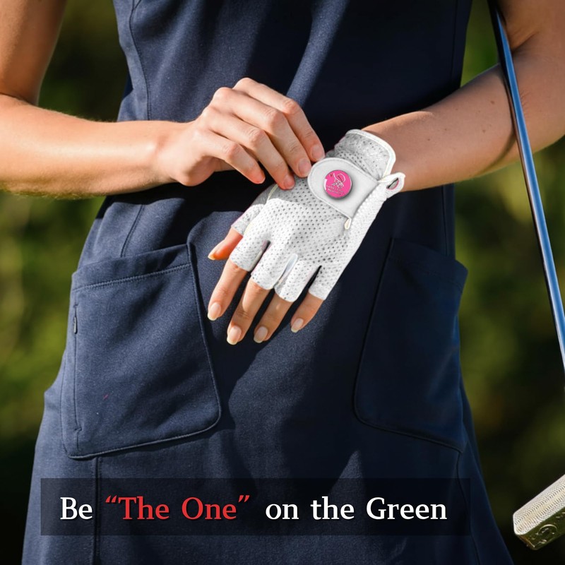 Caddy Classic Ladies Golf Glove Women | Half Finger Mesh