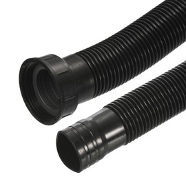 sourcing map ABS Drain Pipe Expandable Sink Tubing Flexible Drainage Pipe for Kitchen Bathroom Restroom, Black