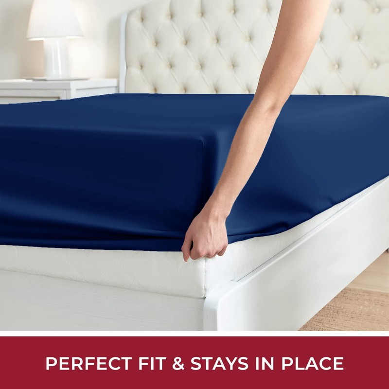 Hafaa Fitted Sheet Extra Deep Pocket Bed Sheet 16 inch