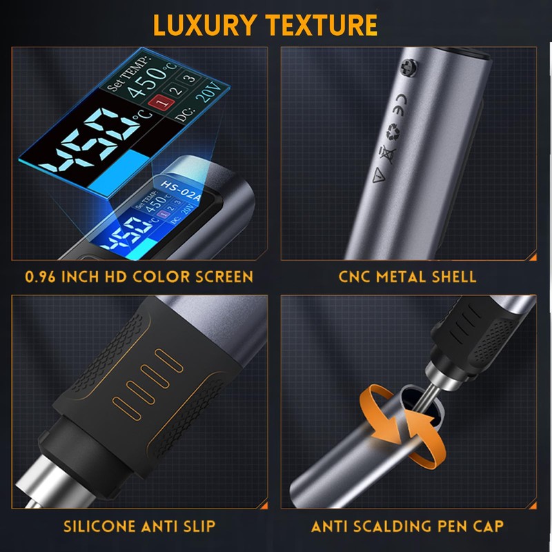 Intelligent Wireless Soldering Iron, Hs-02A Digital Display, Electric Soldering Iron