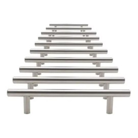 H&G Jaladera En Barra Moderna Paq De 10 Acero Inox 28.8/ 45 Cm